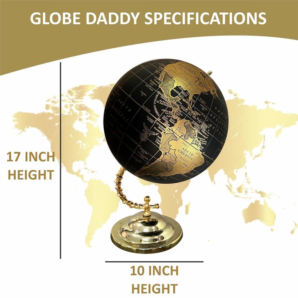 Глобус-карта мира со стильной золотой подставкой для декора дома, гостиной, спальни и прихожей, настольный офисный предмет, подарочный предмет, детская комната, образовательный инструмент, выставочный экспонат