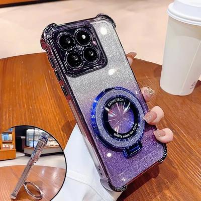 Роскошный чехол с блестками и кронштейном для телефона Xiaomi Redmi Note 13 Pro 13R 12 11 10 Redmi 9 9C 10 12 Противоударный чехол