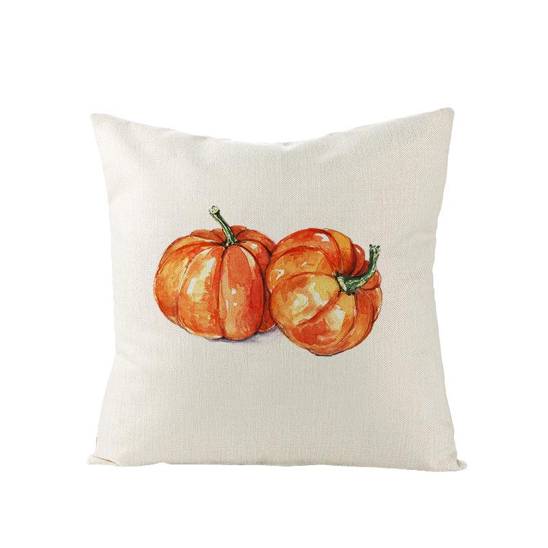 Home Thanksgiving Pumpkin Polyester Pillow Cover Home Sofa Pillow Cushion Cover