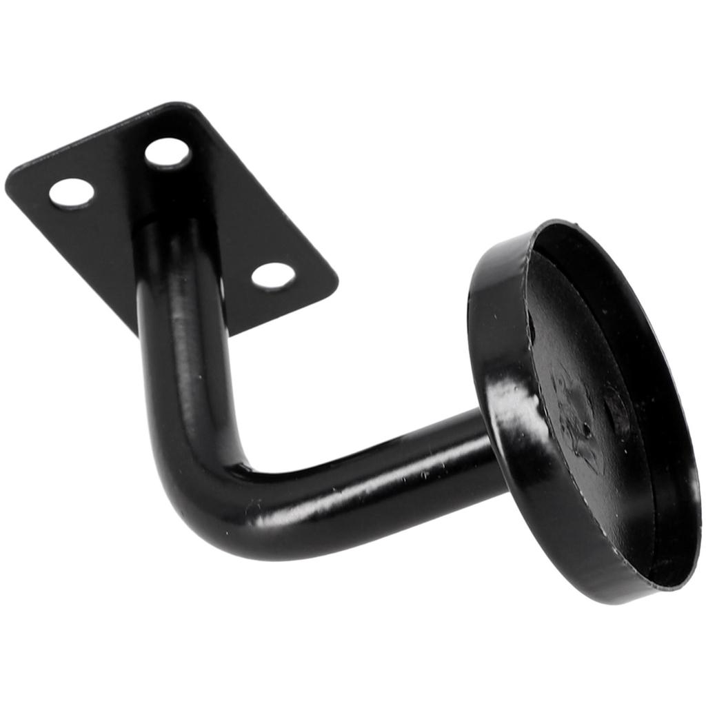 Черный кронштейн для поручня с настенной опорой надежно закрепит ваш поручень