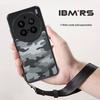 (В комплекте ремешок на запястье)Чехол IBMRS для vivo X200 Pro, полупрозрачный матовый тонкий ударопрочный защитный чехол с защитой от отпечатков пальцев - черный камуфляж
