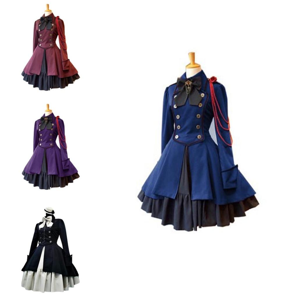 Medieval Renaissance Vintage Butterfly Long Sleeve Cosplay Dress