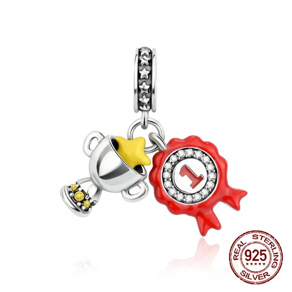 Шармы Бусины Серии Красного Цвета Медь Кровь Сердце Любовь Машина Клубника Фрукты Подвеска Подходят Оригинальному Браслету-Бэнглу DIY Ювелирные Изделия