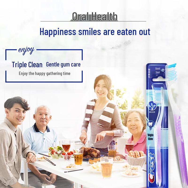 Crest Triple Care Adult Soft Bristle Toothbrush