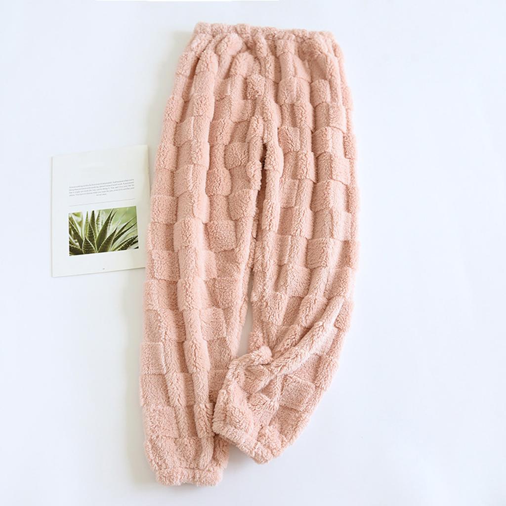 Женские термофлисовые карманы пижамные теплые повседневные брюки домашние пижамные штаны