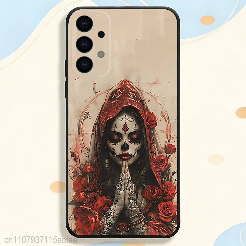 Чехол Day of the Dead Мексиканский Череп ДЕВОЧКА для Samsung Galaxy S21 S25 FE S24 S23 Ultra S20 S9 S22 Plus S10 TPU Чехол