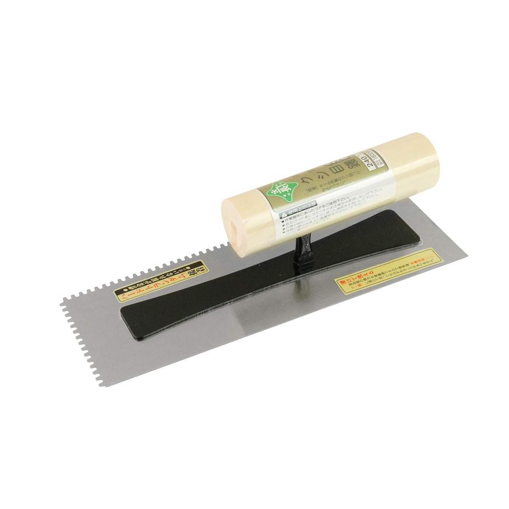 Кельма Midoricho Honyaki Compression 3мм 240мм, Зубчатая, Толщина 0,5мм,