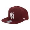 47 Cap Captain Hat Snapback SURE SHOT CAPTAIN Major League New York Yankees Dark Maroon Red Yankees Free Size [47 Brand] Men's Women's (DarkMaroon)