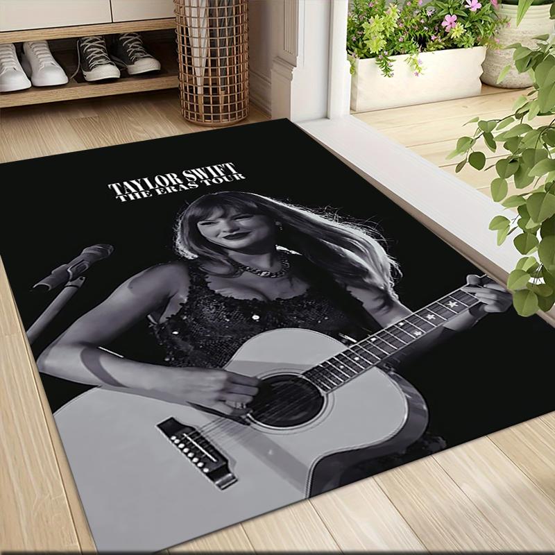 Taylor Swift Live Performance Carpet Rug Soft Washable Antislip Home Living Room Sofa Mats Personalized Christmas Rug