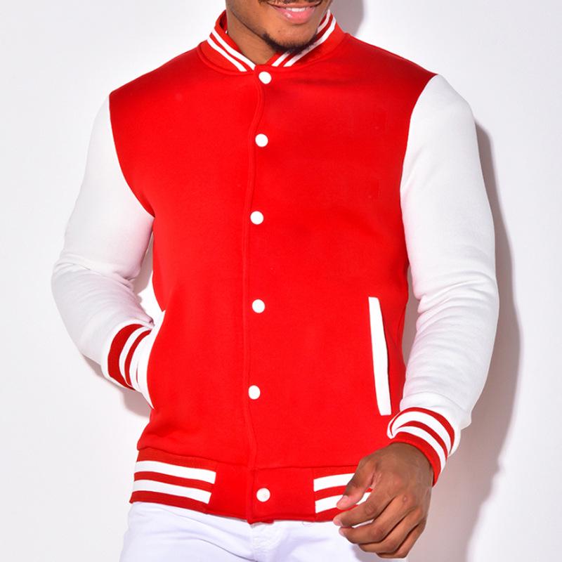 Мужская универсальная флисовая бейсбольная куртка - повседневная одежда весна/осень/зима