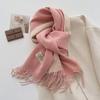 Double-Sided Solid Color Imitation Cashmere Scarf - Women's Winter Thick Warm Scarf, Student/Couple Neck Shawl, Korean Style.