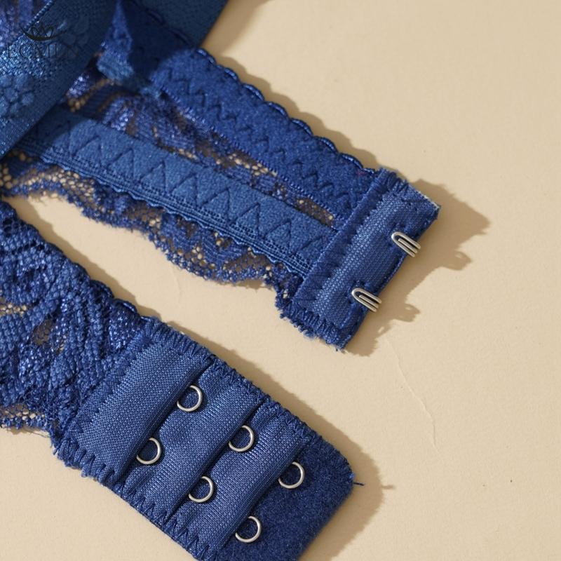 Sexy Exquisite Lace Women Bras Non-paded Plus Size Steel Ring Push Up Bra Hollow Out Bralette