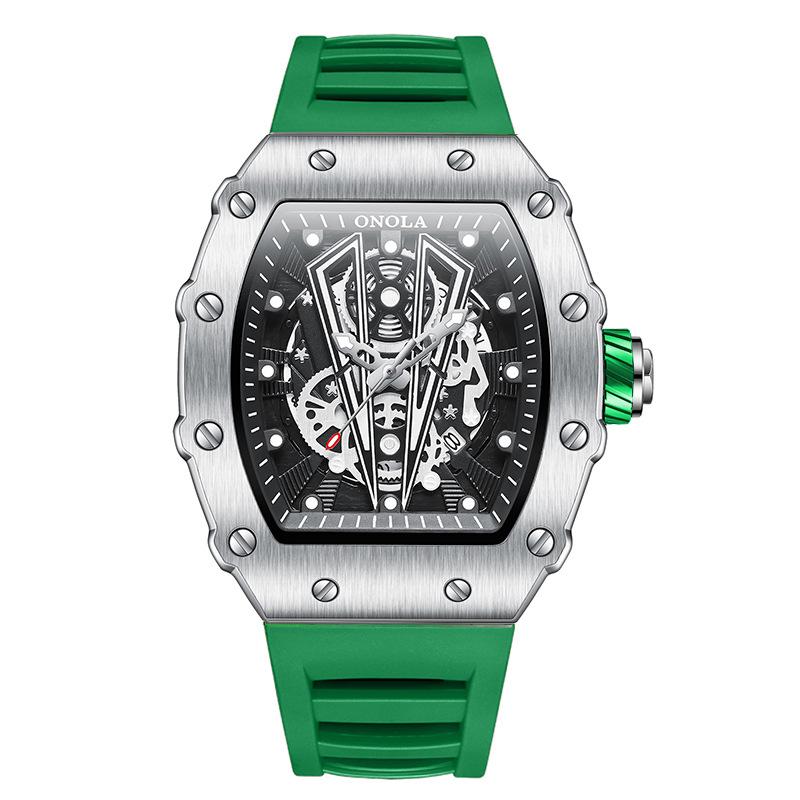 Модные водонепроницаемые кварцевые мужские часы с силиконовым ремешком спортивные мужские часы