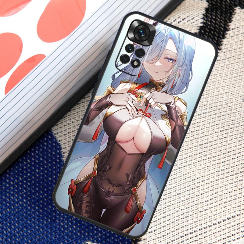 Чехол Genshin Anime Shenhe для Xiaomi Redmi Note 10 11 Pro 8 9 12 Pro 11S 10S 9S Redmi 9 10 12C 9C 10C задняя крышка