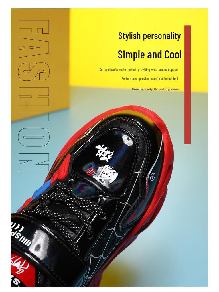 Детские сетчатые кроссовки для бега с подсветкой и мультяшным дизайном - Осень 2025, дышащий стиль