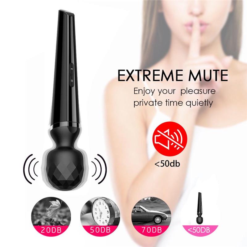Вибратор в форме микрофона, 8-частотный AV-стик, немой массажный стержень для женщин