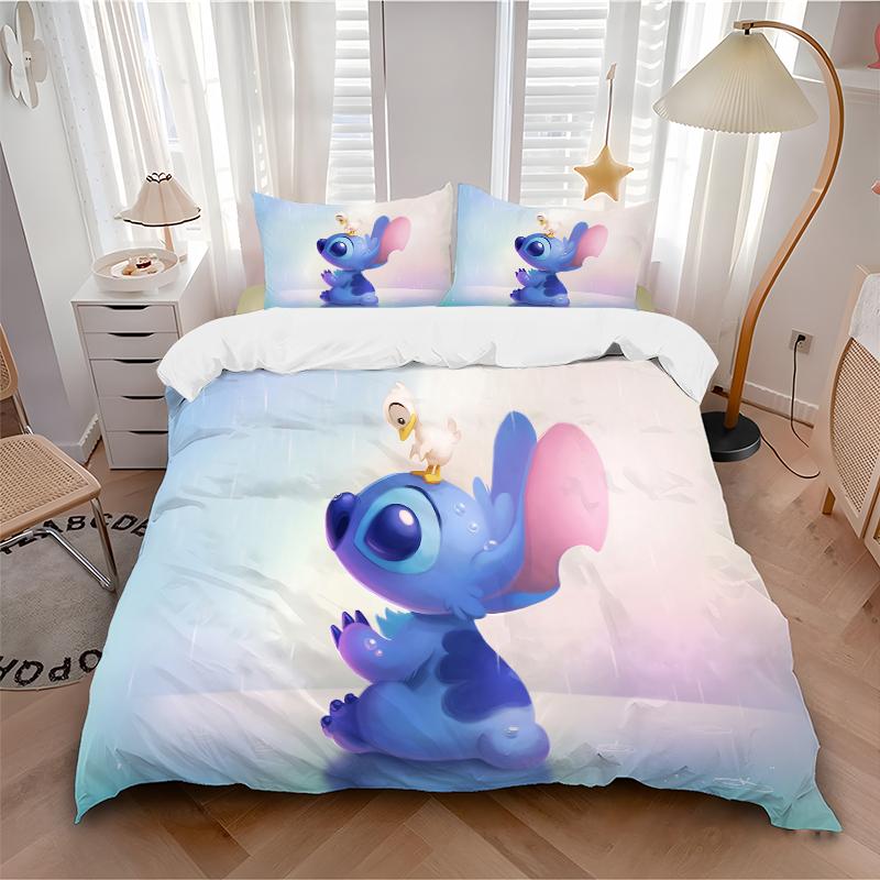 3Pcs Lilo Stitch Adventure Bedding Sets For All Sizes New 3D Printed Bed Cover Comforter Duvet Cover Pillowcase Bedroom Decoration