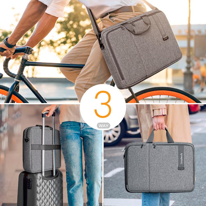Inateck 13.3-inch Laptop Shoulder Bag Briefcase Water-Resistant Shockproof for Lenovo Asus Dell Black