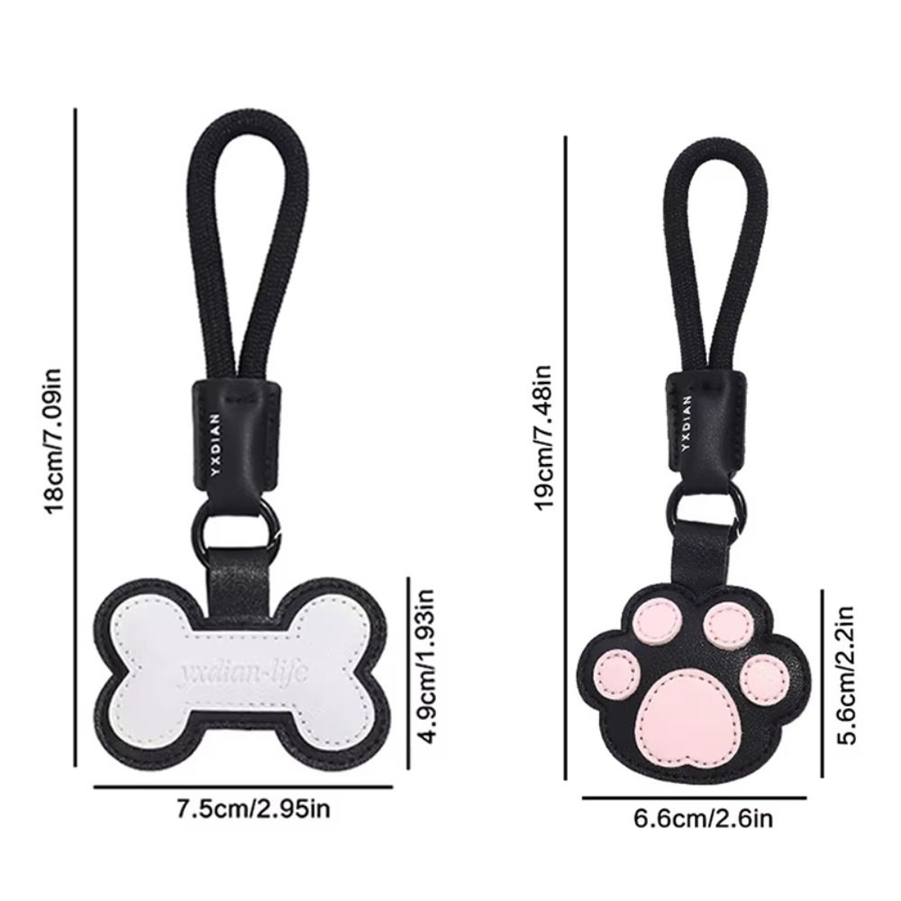 Белый костяной кошачий брелок в виде лапки, цветная сумка, подвеска, милый брелок из искусственной кожи, подарок на день рождения