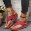Spring and Summer Footwear Plus Size Round Head Soft Bottom Flat Sandals Women's Shoes