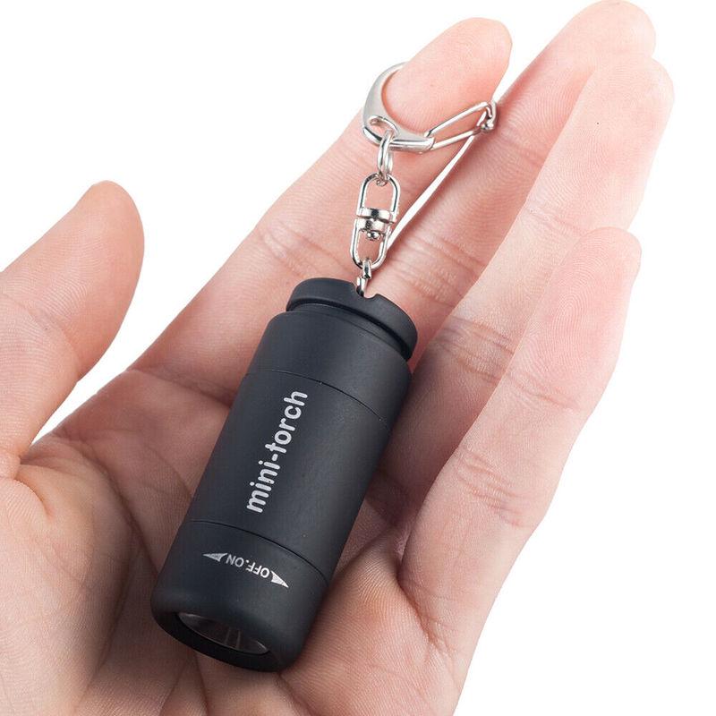 Mini LED Super USB Flashlight Outdoor Camping Small Torch Glare Lamp Pocke Keychains