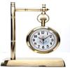 Vintage Handcrafted Beautiful Antique Style Brass Hanging Table Clock with Stand Home Office Decorative Gift Watch