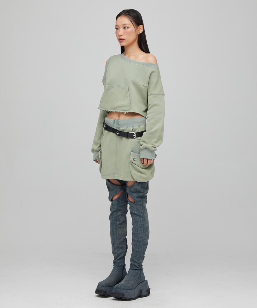 Юбка-шорты Lara Fox Pocket Sweat Khaki Bq4Cs001