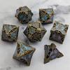 Metal coc running dice dnd dragons and dungeons multi-faceted rpg dice cthulhu d20 настольная игра