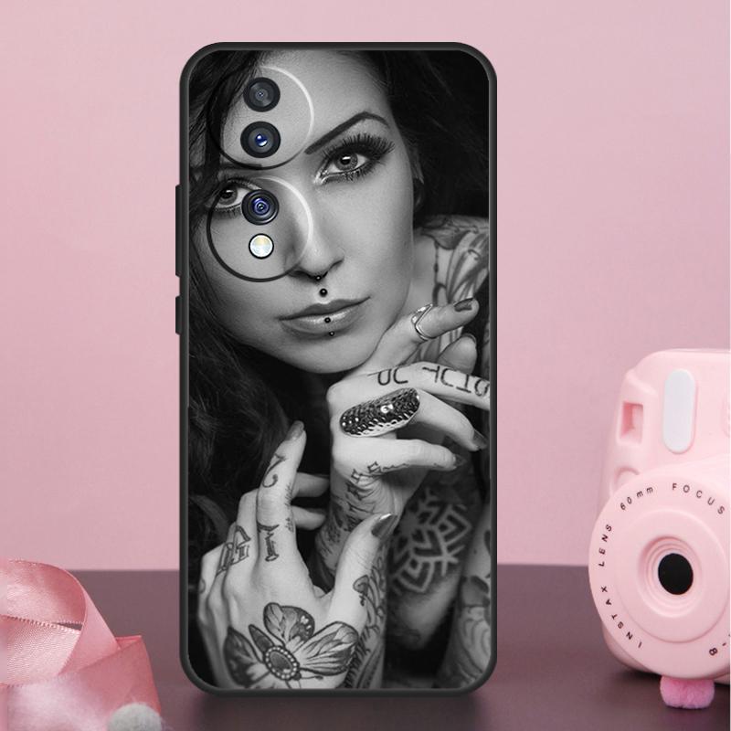 Sexy Tattoo Girl Case For Honor 90 70 50 10 Magic 5 Lite Magic 6 Pro X7 X8 X9 X6a X7a X8a X9a X9b X8b Cover