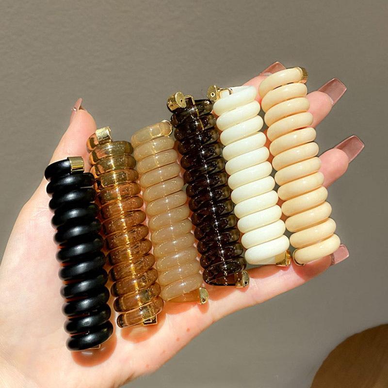 Новая мода простой телефонный провод эластичные ленты для волос корейская резинка кольца для волос резинка для женщин и девочек аксессуары для волос головные уборы