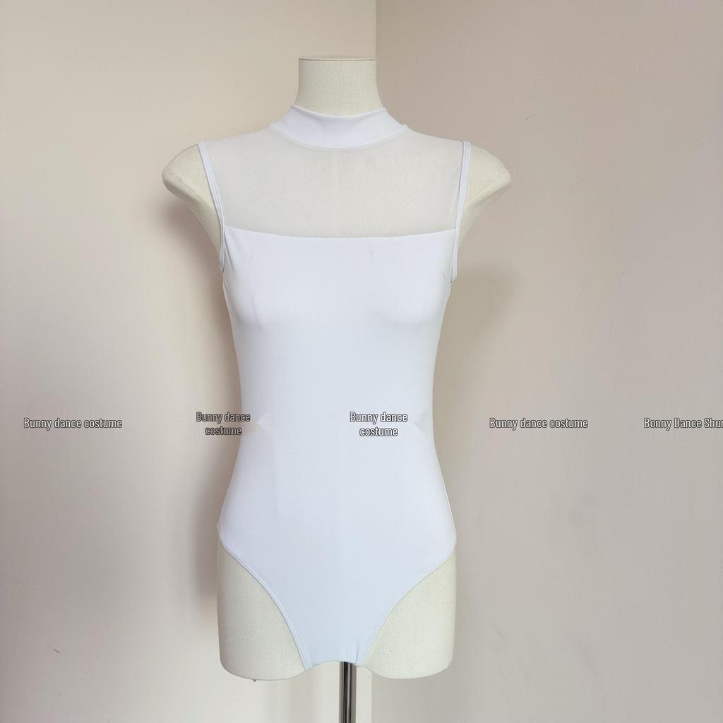 Балетный и аэробный купальник с высоким воротом для женщин