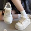 Soft Cowhide~ Gu Qianqian Mango Head Leather Bread Shoes Women's Thick-soled Versatile Casual Little White Shoes Tide