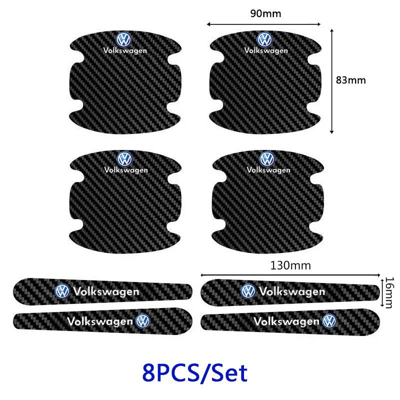 Новая Защитная наклейка на ручку двери из ПУ, противоударная, для Volkswagen GTI Polo Golf Passat Tiguan Arteon Touareg CC