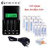 PALO 1.2V Nimh Rechargeable AAA Batteries AAA+AA Rechargeable Battery AA Batteria 3000mah+1.2V AA AAA Battery Smart Charger LCD