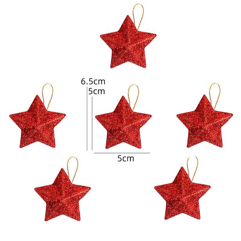 Gold Glitter Star Pendant - Christmas Tree Ornament