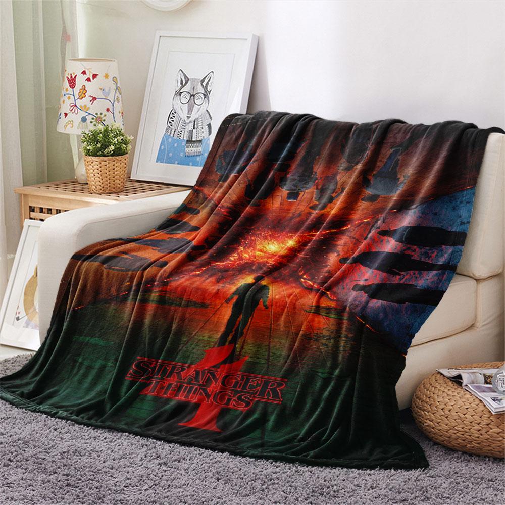 Stranger Things Retro Scifi Poster Blanket Sofa Blanket Soft And Comfortable Bedroom Christmas Gifts Nap Blanket