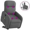 VidaXL Reclining Massage Chair Dark Grey Fabric, Lift Recliner, Recliner for People 3302983