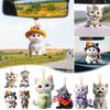 Cute Cat Pendant Acrylic Rearview Mirror Charm Christmas Tree Hanging Decor Cartoon Kitten Ornament