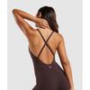 Gymshark Strappy All In One Полная длина Heritage Brown B9a1r Ncnz