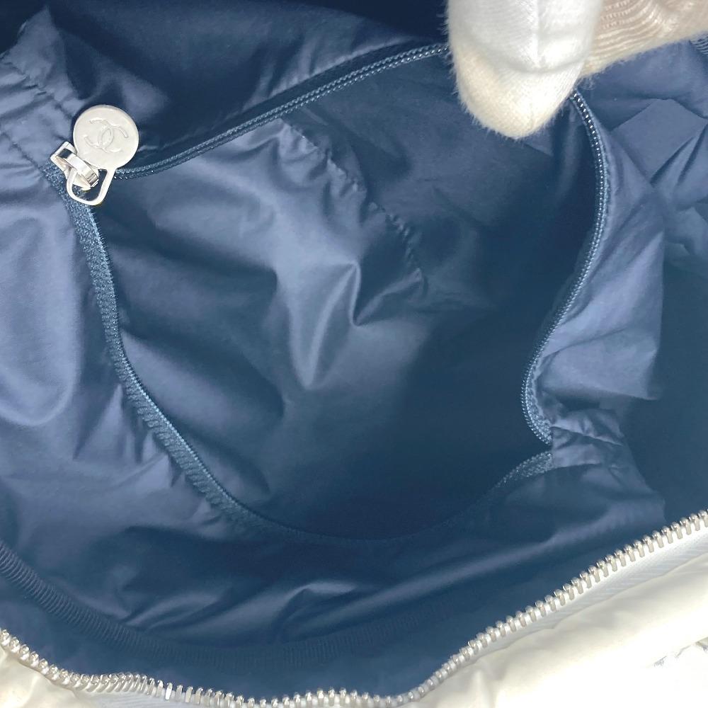 CHANEL fringe CocoNeige CC Coco Logo Crossbody Shoulder Bag Nylon White