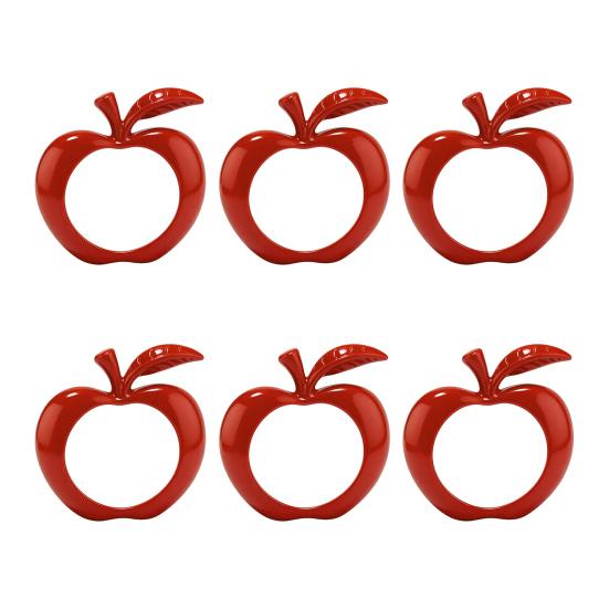 6 шт. Кольца для салфеток в виде фруктов Кольца для салфеток на еврейский Новый год Декоративные держатели для салфеток из сплава для Рош ха-Шана Рождества Свадеб Вечеринок