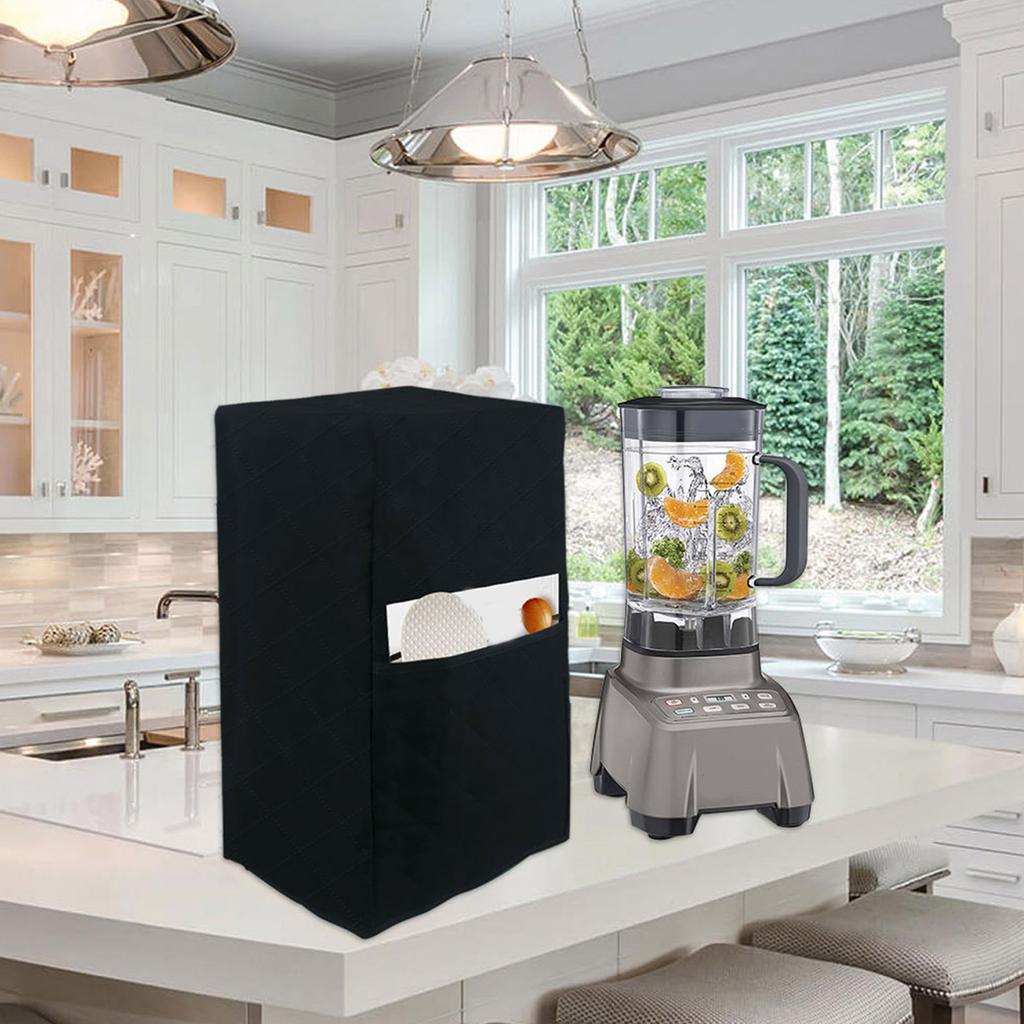 Тихий блендер и соковыжималка Защитный чехол с карманом для хранения Пылезащитный Черный Стеганый Материал Защита Кухонного Прибора