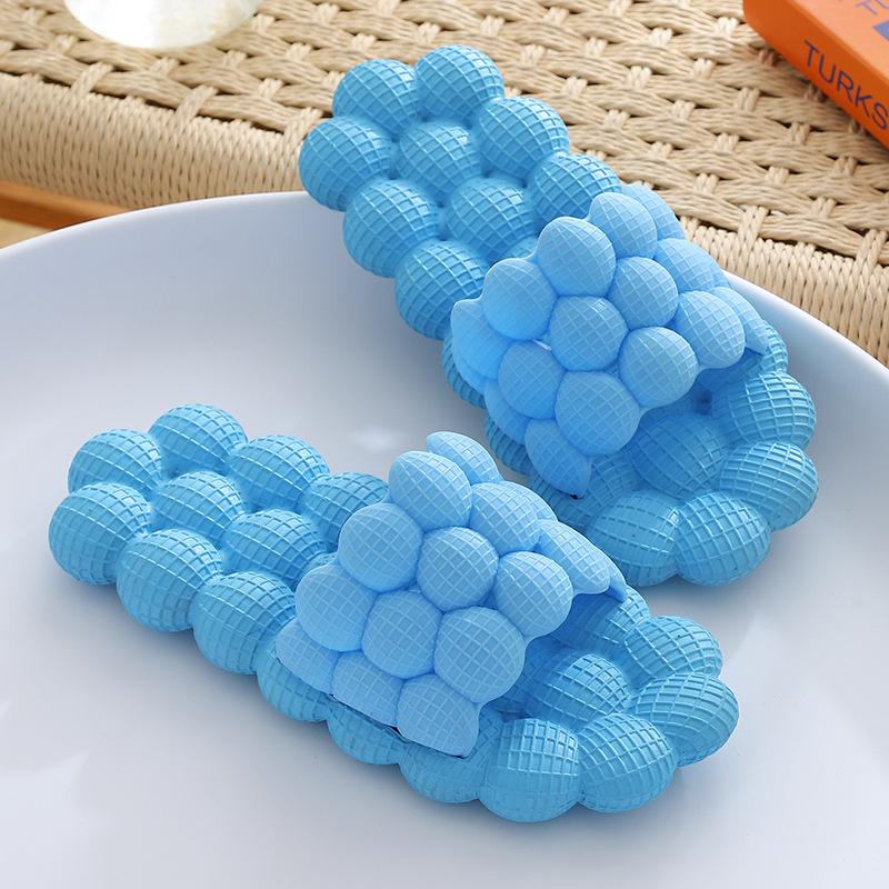 Unisex Summer Slides For Women Outdoor Open Toe Slippers Bubble Massage Litchi Sandals Brand Fashion Designer Sandals Men 8