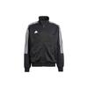Tiro Material Mix Track Jacket Striped Stand Collar Zip Long Sleeve Retro Sports Jacket Men Jacket Black IP3780