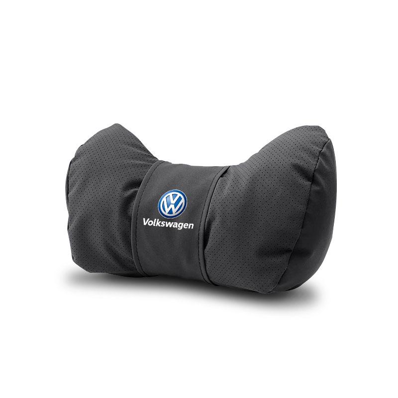 Car Seat Headrest Suede Soft Cotton Pillow Core Neck Pillow For VW Golf Amarok T5 Phaeton GTI Teramont ID3 Car Interior keychain zr4