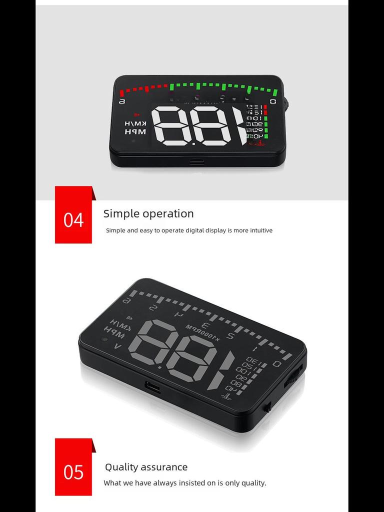 Проекционный дисплей автомобиля A900: Скорость, температура воды, монитор напряжения