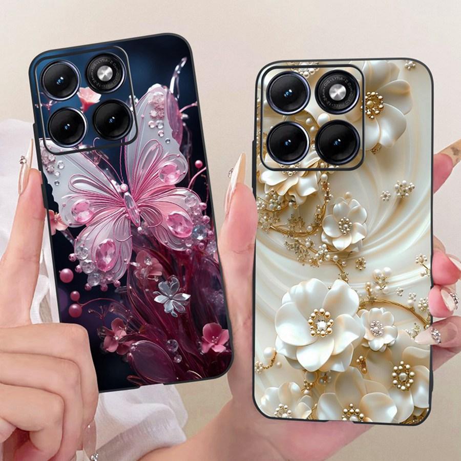 Fashion Painted Shell for Motorola Edge 70 Fusion Case Eedge70 Fusion Soft Silicone Black Cover for Moto edge 70fusion Capa