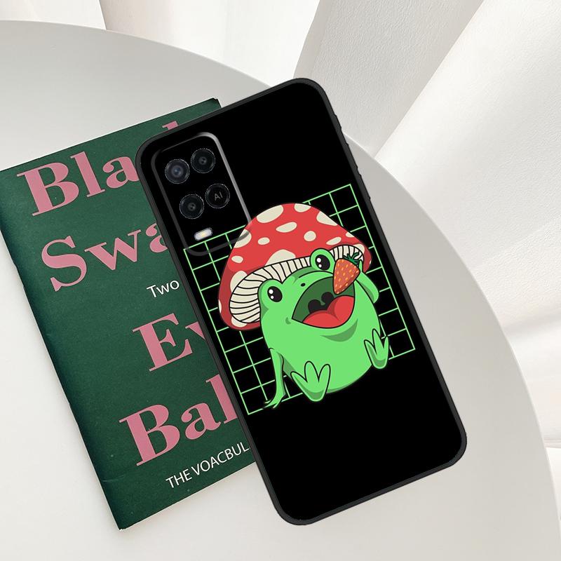 Коттеджкор Фрукты Клубника Лягушка Чехол Для Oppo A15 A16 A17 A52 A72 A76 A96 A54 A74 A94 A54S A57S A58 A78 A98 A57 A77 Чехол