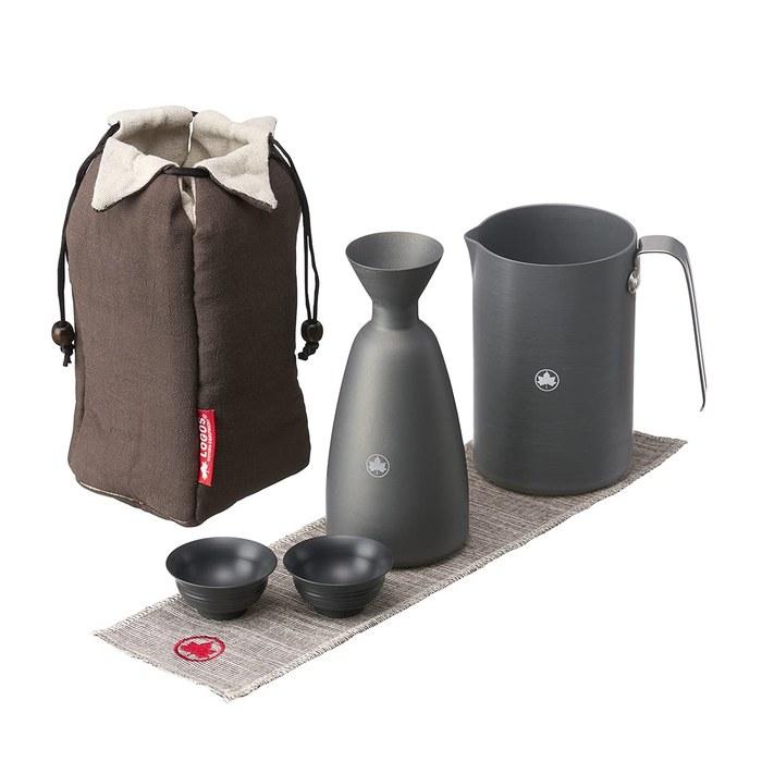 Logos Portable Hot Sake Set 81280308 Gray
