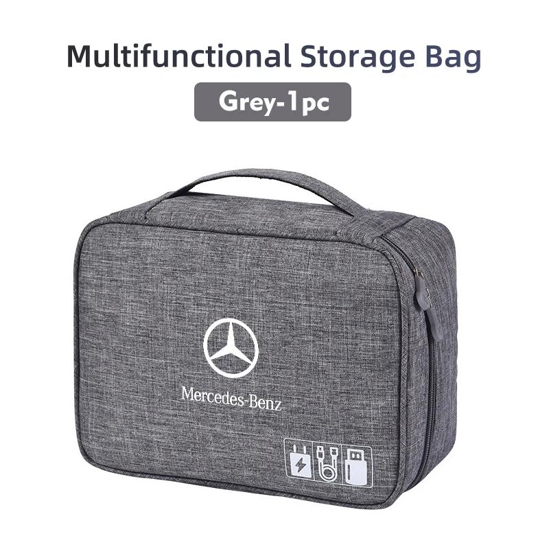 GLC GLB Для автомобиля Mercedes Benz Цифровое USB-зарядное устройство Штекер Сумка для хранения Кейс для дорожных кабелей CLK GLC W212 C200 C300 W203 W204 W205